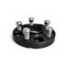 Distantier janta auto 20 mm 5x120 centrare 64.1-67.1 prindere dubla cu piulite M14x1.5 aluminiu forjat negru