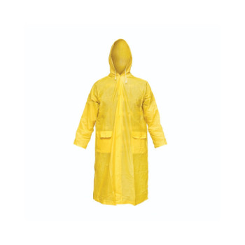 Pelerina ploaie impermeabila PVC cu gluga buzunare capse galben marime XL Pelerina ploaie impermeabila PVC cu gluga buzunare capse galben marime XL
