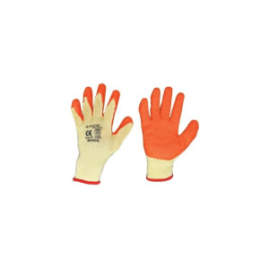 Manusi de lucru din bumbac latex galben-portocaliu marimea 10 Breckner Germany