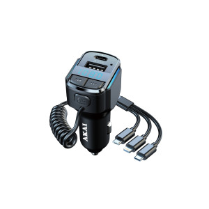 Modulator FM cu mufe de incarcare tip C, micro USB si lightening  