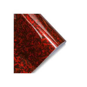 Folie auto autocolant Pet Premium carbon forjat rosu 1.52m x 1m cu tehnologie eliminare bule