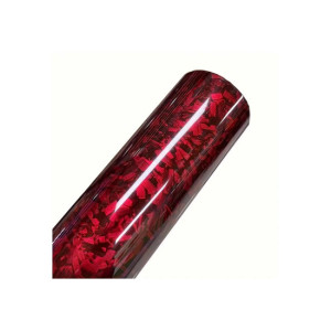 Rola folie auto autocolant Pet Premium carbon forjat rosu 1.52m x 18m cu tehnologie eliminare bule