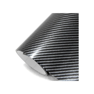 Rola folie auto autocolant Pet Premium carbon negru 1.52m x 18m cu tehnologie eliminare bule