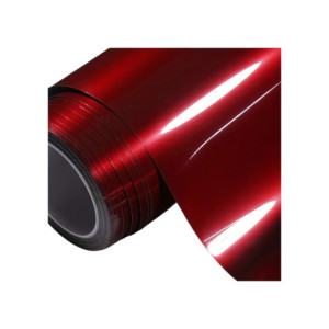 Folie auto autocolant PET premium rosu liquid metal cherry red 1x1.52m
