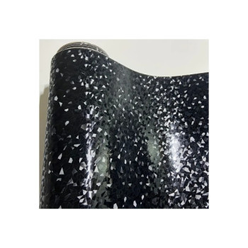 Folie auto autocolant PVC negru cu model 3D 1.52m x 1m cu tehnologie eliminare bule