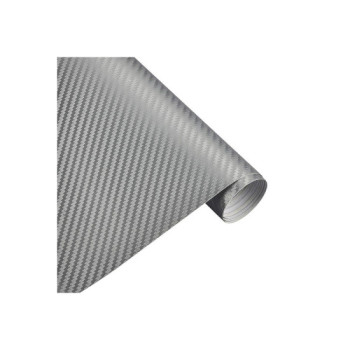 Rola folie carbon 3D argintie latime 1.27m x 30m Rola folie carbon 3D argintie latime 1.27m x 30m