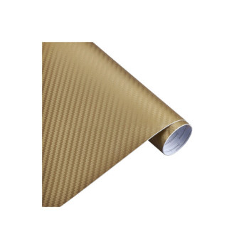 Rola folie carbon 3D culoare aurie latime 1.27mx30m