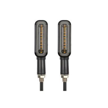 Semnalizare moto LED 12V cu functie de lumina de zi alba si semnalizare galbena
