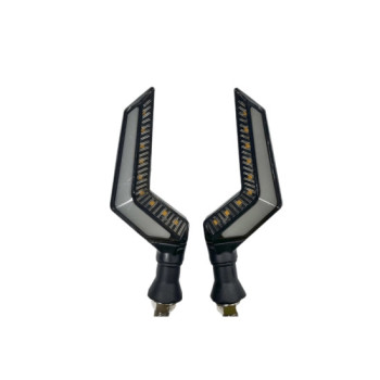 Semnalizare moto 12V cu funtie de lumina de zi alba si semnalizare dinamica galbena Semnalizare moto 12V cu funtie de lumina de zi alba si semnalizare dinamica galbena