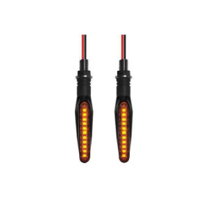 Semnalizare moto 12V cu functie de lumina de zi alba si semnalizare galbena