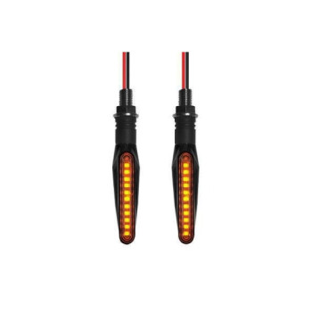 Semnalizare moto 12V cu functie de lumina de zi alba si semnalizare galbena