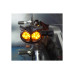 Semnalizare moto 12V cu functie lumina de zi alba si semnalizare galbena
