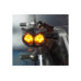 Semnalizare moto 12V cu functie lumina de zi alba si semnalizare galbena