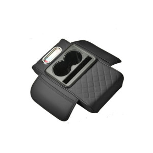 Husa cotiera auto 3 in 1 cu suport pahare si servetele negru