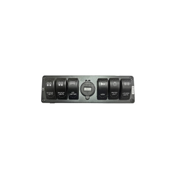 Carcasa suport cu 6 ?ntrerup?toare tip Rocket   voltmetru  si USB 