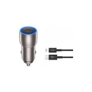 Incarcator auto SMART Quick charge USB PD 40W type C +cablu lightning compatibil Iphone  