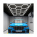 Set lumini LED hexagonale 615W 6000K alb rece pentru tavan garaj/atelier/showroom