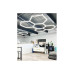 Set lumini LED hexagonale 168W 6000K alb rece pentru tavan atelier sau garaj