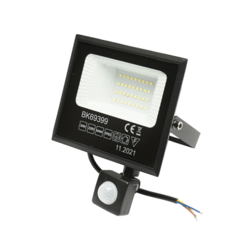 Proiector LED 30W cu senzor de miscare 6500K, IP65 Proiector LED 30W cu senzor de miscare 6500K, IP65