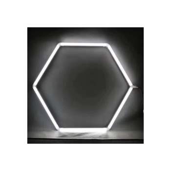 Set lumini LED hexagonale auto 42W 6000K alb rece compatibil garaj atelier Set lumini LED hexagonale auto 42W 6000K alb rece compatibil garaj atelier
