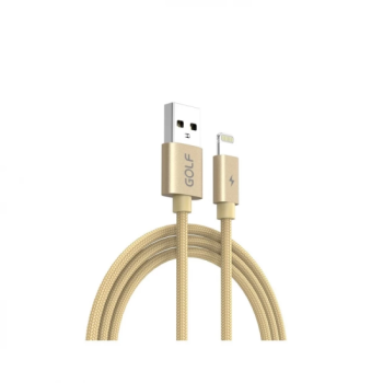Cablu USB la Lightning Golf, Fast Charge, 5A, 1 metru, auriu