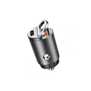 Incarcator auto mini Quick Charge QC4.0 100W si PD30W USB metal compatibil 12V 24V