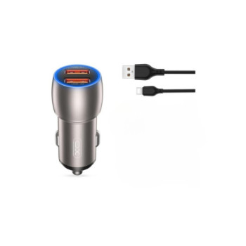 Incarcator auto SMART Quick charge USB QC3.0 36W + cablu Type C