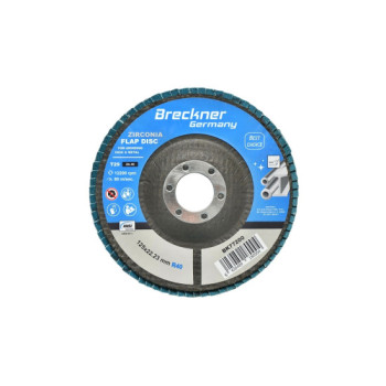 Disc lamelar abraziv cu zirconiu pentru taiat si polizat metal, inox P40, 125mm Disc lamelar abraziv cu zirconiu pentru taiat si polizat metal, inox P40, 125mm
