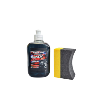 Solutie innegrit anvelope auto Black Tire concentrata 500 ml cu burete aplicator