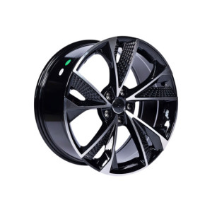 Jante PDW 18x8 5x112 ET38 negru polish diamond cut compatibile Audi, BMW, Volkswagen, Mercedes, Skoda, Seat, Cupra
