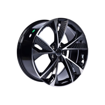 Jante PDW 18x8 5x112 ET38 negru polish diamond cut compatibile Audi, BMW, Volkswagen, Mercedes, Skoda, Seat, Cupra