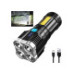 Lanterna tactica reincarcabila 4 LED puternice + COB lateral USB rezistenta la apa MIV