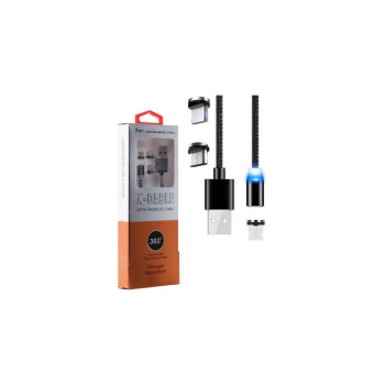 Cablu telefon 3in1 microusb / Iphone / tip C magnetic MIV