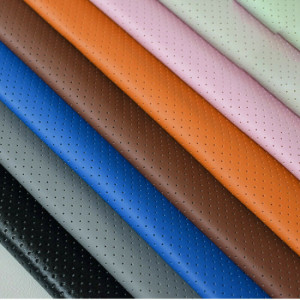 Material imitatie pielecu gaurele ROSU