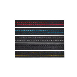 Banda autoadeziva imitatie piele neagra cu cusaturi diverse 2m