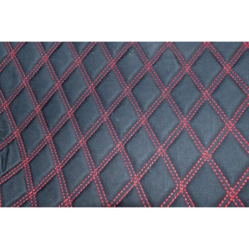 Material special pentru covorase auto romb negru / cusatura rosie. Material special pentru covorase auto romb negru / cusatura rosie.