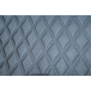 Material special pentru COVORASE auto romb negru/cusatura neagra.