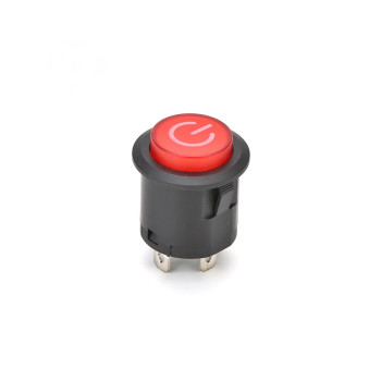 Buton cu retinere 3 pini rosu 
