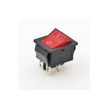 Buton electric rosu  12V 