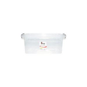 Cutie depozitare 7.5L cu capac din plastic, transparenta 220x340x140mm
