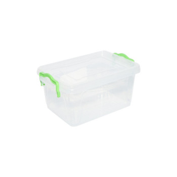Cutie depozitare 1.5L cu capac din plastic, transparenta 210x140x100mm Cutie depozitare 1.5L cu capac din plastic, transparenta 210x140x100mm