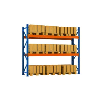 Raft metalic industrial 3 niveluri, 29.7m lungime, 99 paleti Raft metalic industrial 3 niveluri, 29.7m lungime, 99 paleti