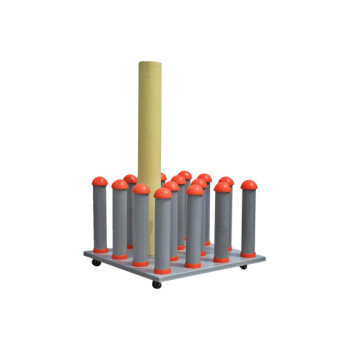 Stand de depozitare compatibil role folie/autocolant, capacitate 16 role, dimensiune 45x45cm