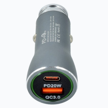 Mufa incarcator auto tip C quick charge Voltaj dual: 12V-24V  