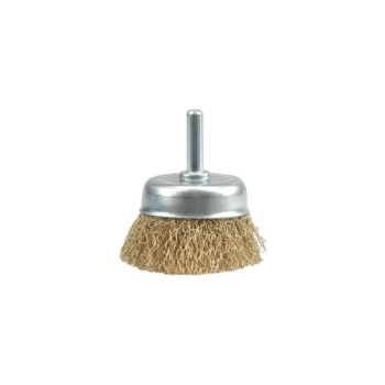 Perie cupa din sarma cu tija 75mm pentru bormasina si curatare metal
