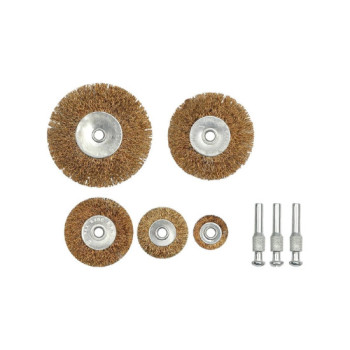 Set 5 perii circulare din sarma pentru polizor si curatare metal