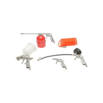Set 5 piese aer comprimat vopsit, suflat, umflat Set 5 piese aer comprimat vopsit, suflat, umflat