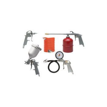 Kit vopsit 5 piese aer comprimat cu pistol vopsire, suflare, spalare, umflat si furtun Kit vopsit 5 piese aer comprimat cu pistol vopsire, suflare, spalare, umflat si furtun