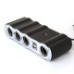 Prelungitor priza 4 cai auto si 2 USB WF4008
