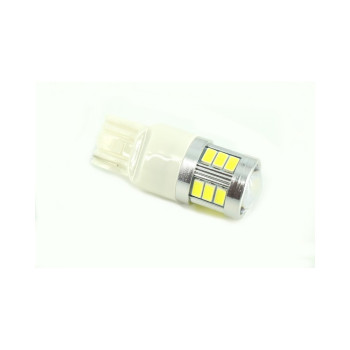 Bec o Faza T20 7440 / 5630 18SMD Canbus 9V-30V nonpolar,lumina alba 